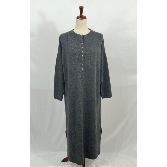 SISTER KATIE Sz S Small Baby Alpaca Merino Wool Sweater Dress Gray Midi Felicity - Picture 7 of 8